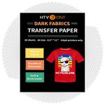 HTVRONT Heat Transfer Paper for T Shirts 20 Sheets, 8.5" X 11" Vivid Colour & Durable Iron on Transfer Paper for Dark Fabric