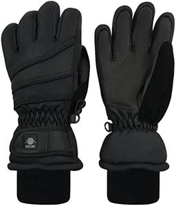 N'Ice Caps Kids Waterproof Winter Thinsulate Warm Gloves (Black, 3-4 Years)