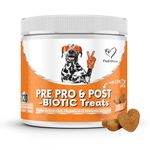 NutriPaw Pre, Pro & Postbiotic Digestive Treats For Dogs - Gut Health, Sensitive Tums, Anal Glands, Scooting, Loose Stools, Smelly, Itchy Ears, Enzymes Great for all dogs