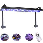 PopBloom S75 Aquarium LED Reef Light 90W, Dimmable Full Spectrum Marine LED Light for 80-110CM 30-40Inch Saltwater Coral Fish Tanks