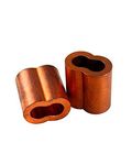 3/8″ Copper Swage Sleeves - Cable Sleeves Cable Crimp Sleeves Crimping Loop Sleeve for 3/8" Diameter Wire Rope and Cable Wire Rope Crimp Sleeves Loop Sleeve Cable Crimp (10)