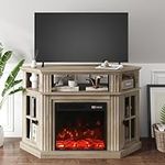 YESHOMY Corner Fireplace TV Stand f