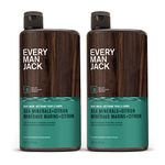 Every Man Jack Nourishing Sea Minerals + Citron Mens Body Wash for All Skin Types - Naturally Derived Ingredients - Cleanse and Hydrate Skin with Coconut and Glycerin - 710 mL 2 Bottles