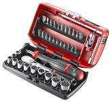 FACOM RL.Nano-U2 RL.161 1/4" Inch Nano Socket Set, 12 Point, 38 Pieces