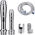 xocome Metal Shower Heads-Deep Shower Enema/Bag Cleaning System with 2 nozzles with 59'' Shower hoseWith Water Tank Hook