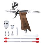 Bucasso Airbrush Guns for Painting, Double Action Trigger Airbrush Kit with 0.3mm/0.5mm/0.8mm Needles/Nozzle Sets, Replaceable Fluid Cup, Airbrush Spray Set for Painting Nails Cake Tattoo