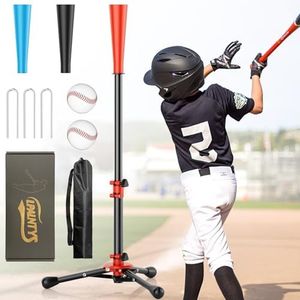 LPALNTYS 23.5 to 39.76 Inches Baseball Tee for Kids, Batting Tees for Baseball with Carry Bag, Portable Stable Tanner Tee, Baseball Training Equipment Aged 5-12