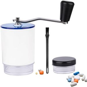 ROLMZJX Trituradora de píldoras,triturador de pastillas manual con compartimento de almacenamiento,para tubos de alimentación, mascotas o para ayudar a los niños a tomar medicamentos