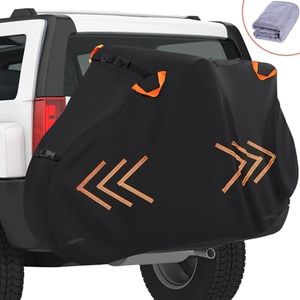 Bike Cover for Transport on Rack, 600D Oxford Bike Rack Cover Heavy Duty Bicycle Covers Outdoor Storage Waterproof Bike Covers for 1 Bikes on Rear Bike Rack for Mountain Road Electric City Bike