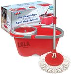 The Revolution Microfiber Spin Mop System | Hardwood, Tile, Marble, and Laminate Floor Cleaner | Wet and Dry Usage | 360Ã‚° Spinning with 180Ã‚° Swivel Action | Machine Washable