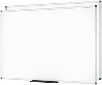 VIZ-PRO Dry Erase Board/Magnetic Whiteboard, 8' x 4', Pack of 2, Silver Aluminum Frame