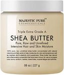 Majestic Pure Shea Butter, Organic Virgin Cold-Pressed Raw Unrefined Premium Grade from Ghana, 240ml