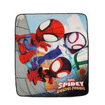 Marvel Spidey and His Amazing Friends Kids Fleece Blanket EXPRESSIONS Throw for Toddlers Teens, All Season Super Soft Comfy Flannel Blanket, Best Gifts, 50x60 inches (Official Marvel Product)