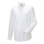 Russell Collection Mens Long Sleeve Easy Care Oxford Shirt (17.5inch) (White)