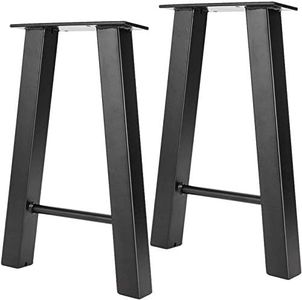Homtone Gamba da tavolo in metallo, Gambe per Tavolo Mobili Industriale Vintage per Tavolini da caffè, Tavolo da pranzo e Panche, Set da 2 Pezzi, Nero (Forma A 30x40cm)