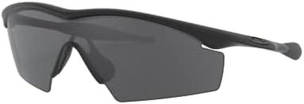Oakley Men's OO9060 M Frame Strike Rectangular Sunglasses, Black/Grey, 29 mm