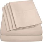 Queen Sheets Beige - 6 Piece 1500 S