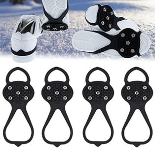 2 Pair Ice Traction Cleats,Universal Non-Slip Gripper Spikes, Durable Ice Snow Grips for Shoes,Boot with 5 Steel Studs Crampons,XL