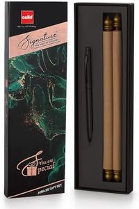 Cello Signature Carbon Slim Blue Ball Pen with Birthday Card (Pack of 1)