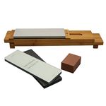 ZWILLING J.A. Henckels 6-pc Glass Water Stone Sharpening Set, 16", Brown