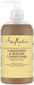 SHEA MOISTURE Jamaican Black Castor Oil Strengthen & Restore Conditioner no silicones or sulphates for chemically processed, heat styled or natural hair 384 ml