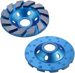 OCR 4" Concrete Turbo Diamond Grinding Cup Wheel Three Row Turbo Cup Disc Grinder for Angle Grinder 12 Segs Heavy Duty(Blue 12segs B)