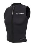 Lemorecn Men Wetsuits Top Premium Neoprene 3mm Zipper Diving Vest (2095,S)