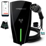 VORSPRUNG® Alpha Smart EV Charger 7kW | Type 2 Tethered | Single Phase Wallbox | Top-Spec Home EV Car Charging Station | IP65, 5m Cable, Adjustable Power, Smart App, PEN Protection | 3 Year Warranty