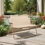 Homero Portable Folding Chair for Outdoor | Double Seat Camping Chair | Foldable Garden & Balcony Bench Chair | Lightweight Travel Chair for Picnic & Patio