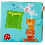 HABA My First Photo Album - Soft Fabric Baby Book, Baby Album Fits (8) 4"x6" Photos, Sensory Toys for Babies, Baby Books 12-18 Months & Up