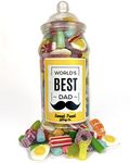 World's Best Dad Sweet Jar Fathers Day Sweets Birthday & Christmas Pick n Mix 670g