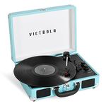 Victrola VSC-400SB-TQ-SDF Journey+ Dual Bluetooth Portable Suitcase Turntable (Turquoise)