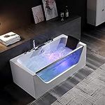 Empava Whirlpool Bathtub Massage Soaking SPA Chromatherapy Jets Tub Model 2021 59JT408