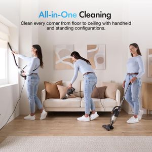 VonHaus 800W Stick Vacuum Cleaner – Lightweight, Grey