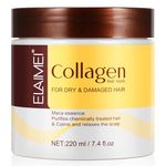 Collagen Hair Mask, Argan Oil Hair Mask Essence for Dry & Damaged Hair, Hydrating, Smooths and Nourishes, Deep Repair Hair Conditioner Mask for All Hair Types, 220ml