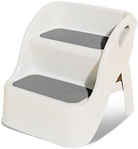 Balakaka Tabouret en Plastique pour Enfants Tabouret en Deux étapes pour Enfants Surface Antidérapante Tabouret Enfant Pliable Marchepieds Enfant Stable Tabouret pour Enfants, Blanc Gris