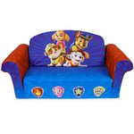 Marshmallow Furniture, Children's 2-in-1 Flip Open Foam Compressed Sofa, Paw Patrol