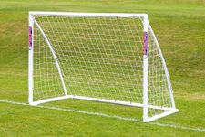SAMBA garden football goal (choose your size), UK made, premium uPVC locking frame, all weather, extra thick net - 8ft x 6ft