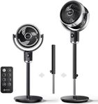 SEBADEAO Fan for Bedroom, 80° Oscillating Standing Fans, 100ft Airflow, Quiet Pedestal Floor Fan with DC Motor, 32 Speeds, 3 Modes, Adjustable Height, 12H Timer, Remote Control for Home, Dorm, Office