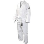 Reevo Guard BJJ Pant - Lightweight Premium Cotton Grappling Martial Arts Uniform Pants, Ideal for Summer Training (C2, White)