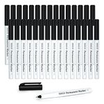 Shuttle Art Black Permanent Marker, 30 Pack Black Ultra Fine Point Permanent Marker Set, Works on Plastic,Wood,Stone,Metal and Glass for Doodling, Marking