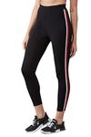 BLINKIN Women's Skinny Fit Polyester Track Pants (5550-Red-XXL_Black, Red, White _2XL)