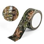 lasuroa 10m x 5cm Camo Silencing Tape, 1 Roll Self-Adhesive Stealth Strips Camouflage Tape Wrap Fabric Strip Stretch Bandages for Outdoor Hunting Treestand Camping Gear Accessories