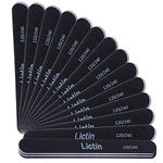 Lictin Pack of 16 Professional Nail Files Double Sided Emery Board (120/240 Grit) …