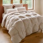 Double Stitch by Bedsure Comforter-Cotton-Pinch Pleated RO 106" x 96" US