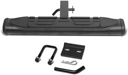 DNA MOTORING Universal Trailer Truck Towing Heavy Duty 20in Hitch Step Bar for 2” Receivers, Rear Bumper Protector for Vehicle, Pickup, car, w/ 4" Oval Step, PT-ZTL-8102-BK