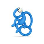 Matchstick Monkey, Antimicrobial Silicone Teether, Easy To Grip, BPA Free, 3 Months Old+, 10 cm, Blue Mini Monkey