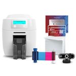 Magicard 300 Dual Sided ID Card Printer & Complete Supplies Package with Bodno Silver Edition ID Software