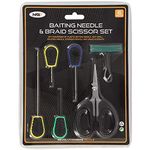 NGT Fishing Tackle 6 Tool Set - Braid Scissors & Baiting Tools PLUS knot Puller