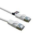 rhinocables CAT8 Ethernet Cable White High-Speed Gigabit CAT 8 RJ45 Super-Fast LAN Patch Network Lead for Gaming, Streaming, PS/4 Modem, Router, Switch, Xbox (1, 3m)